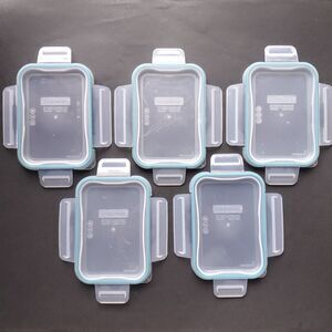 Lot of 5 Pyrex Snapware Plastic Storage Lid Replacement 6.5" x 4.5" Rectangle